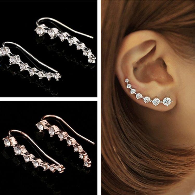 Women Diamond Star Earring Dipper Silver