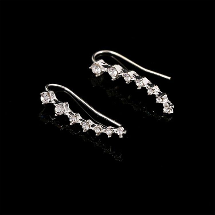 Women Diamond Star Earring Dipper Silver