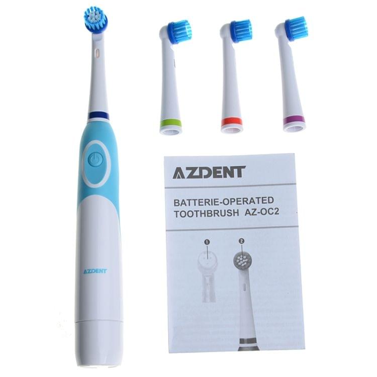 AZDENT Rotating Electric Toothbrush with 4 Brush Heads