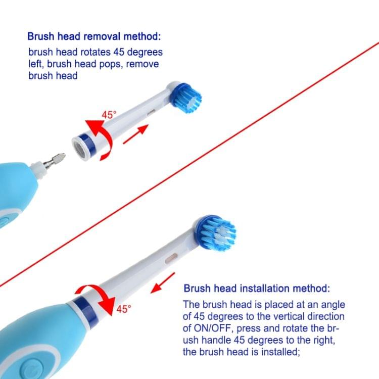 AZDENT Rotating Electric Toothbrush with 4 Brush Heads