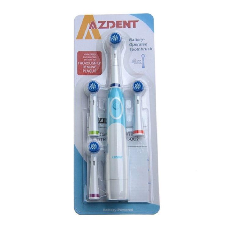 AZDENT Rotating Electric Toothbrush with 4 Brush Heads