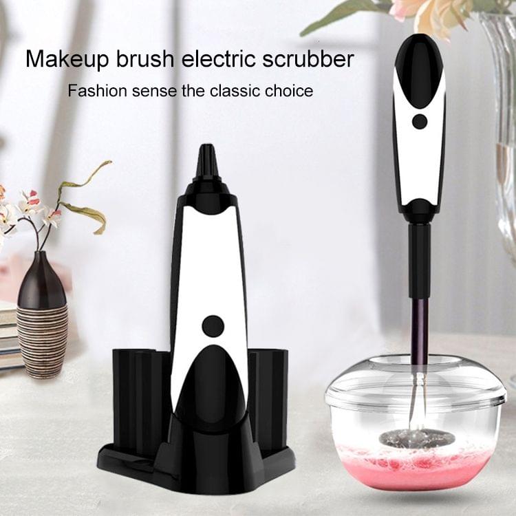 Electric Cosmetic Brush Cleaner Ultrasound Makeup Brushes Washing Instrument (Black)