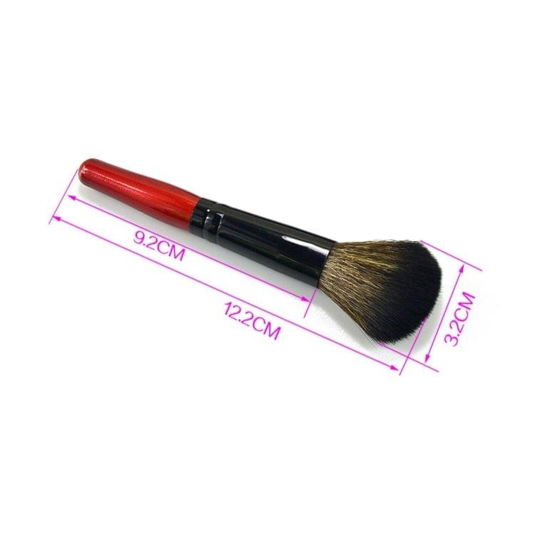 5 PCS Wooden Handle Soft Head Buffer Foundation Powder Blush Brush Makeup Tools (Wine Red)