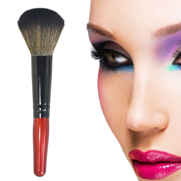 5 PCS Wooden Handle Soft Head Buffer Foundation Powder Blush Brush Makeup Tools (Wine Red)