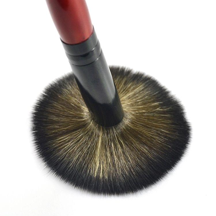 5 PCS Wooden Handle Soft Head Buffer Foundation Powder Blush Brush Makeup Tools (Wine Red)