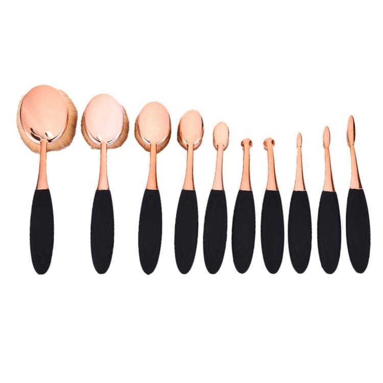 10 PCS Toothbrush Style Handle Makeup Brush Eyebrow Brush Set
