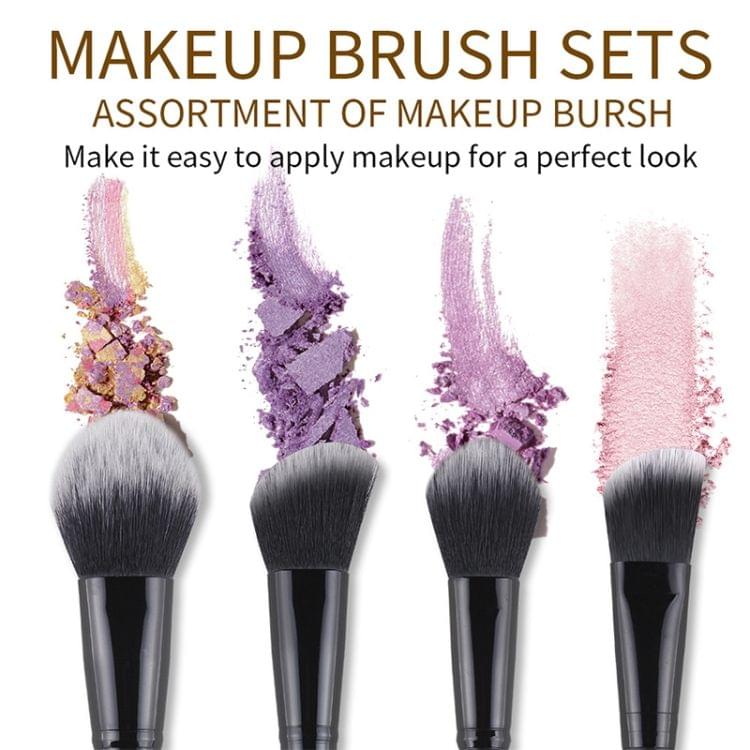 Zoreya Brand Soft Synthetic Bristles Makeup Brush Set Eye Make Up Tools Cruelty Free Black Blending Crease Foundation Brushes