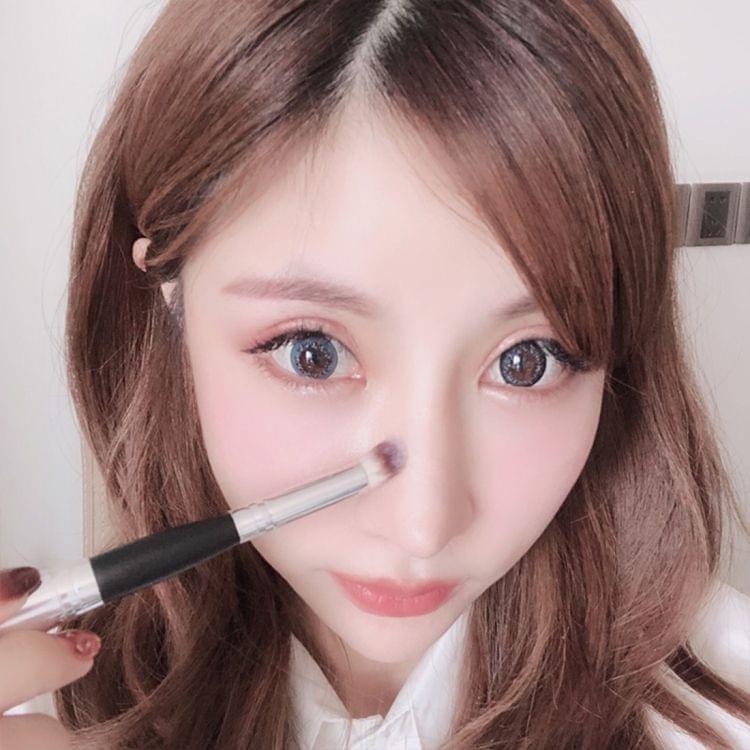 Portable Double-head Man-made Fibre Makeup Brush