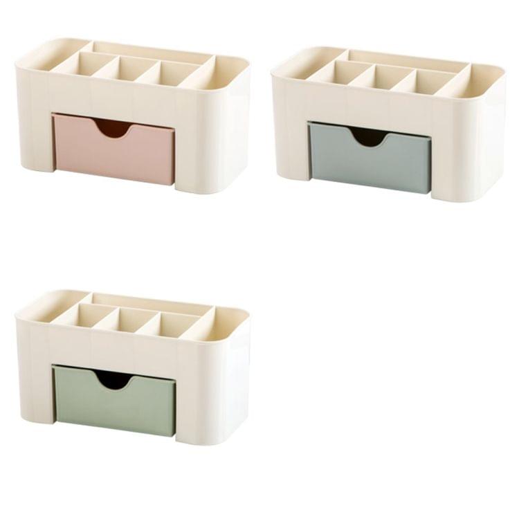 Home Desktop Storage Box Organizer for Cosmetics Jewelry Necklace Nail Polish Earring(Pink )