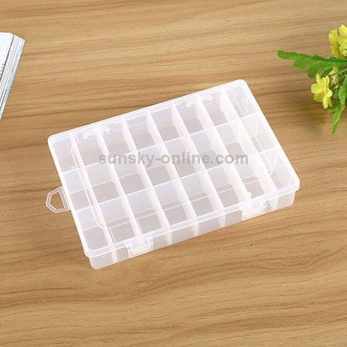 5 PCS Plastic Removable Grid 24 Slots Box Organizer Storage Container for Jewelry Earring