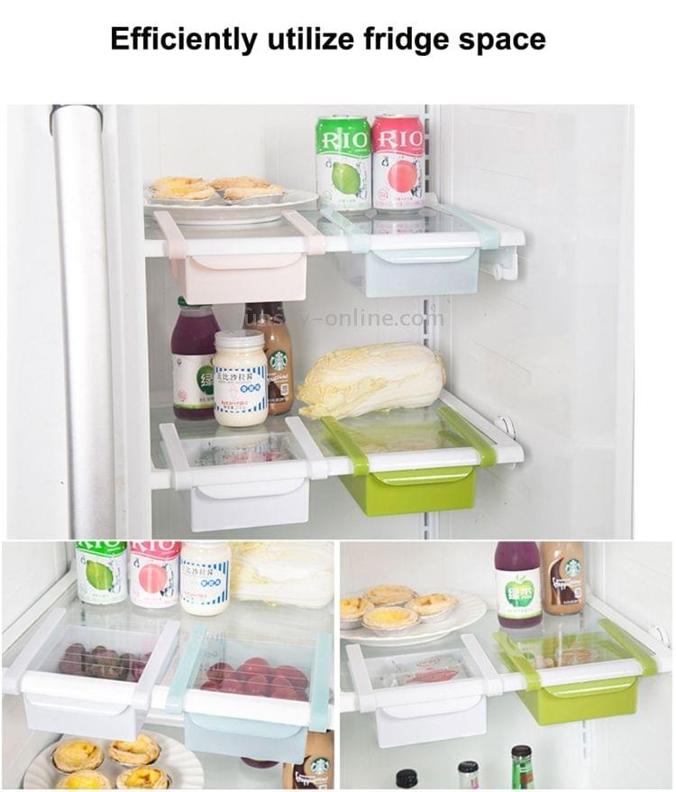 Drawer Style Fridge Preservation Layer Storage Rack(Pink)