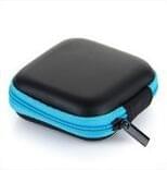 3 PCS Earphone Wire Organizer Box Data Cable Cables Storage Box Case Container Coin Headphone Protective Box Case Container(Blue)