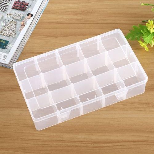 Removable Grid Compartment Plastic Box Organizerfor Jewelry Earring Fishing Hook Small Accessories, Size: Large, 15 Slots