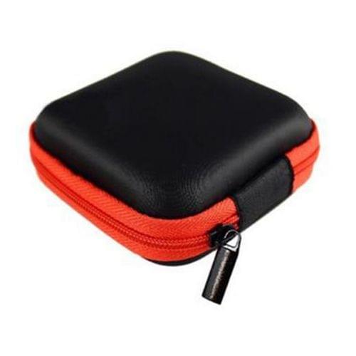 3 PCS Earphone Wire Organizer Box Data Cable Cables Storage Box Case Container Coin Headphone Protective Box Case Container(Red)