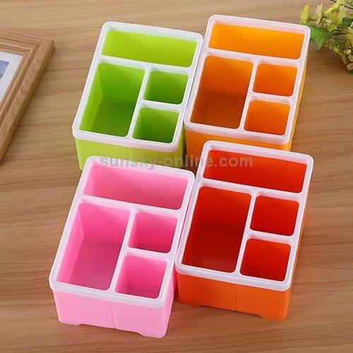 Desktop Storage Organizer Remote Control Caddy Holde for Desk Office Supplies(Coffee)