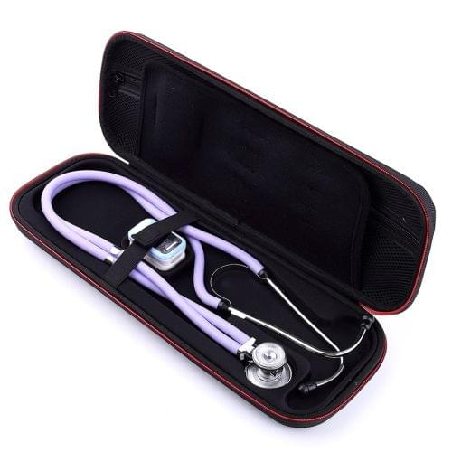 Multi-function Portable Medical Stethoscope Oximeter Blood Glucose Monitor EVA Shockproof Bag Storage Bag Box Handbag