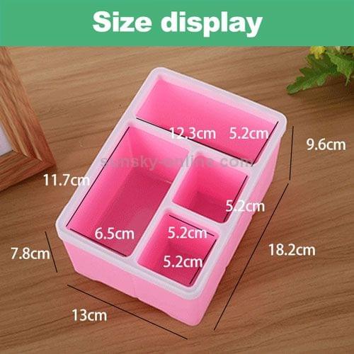 Desktop Storage Organizer Remote Control Caddy Holde for Desk Office Supplies(Pink)