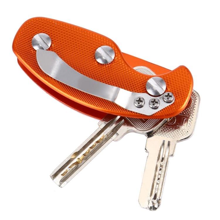 Portable Metal Key Storage Clip with Aluminum Alloy Back Clip(Green )