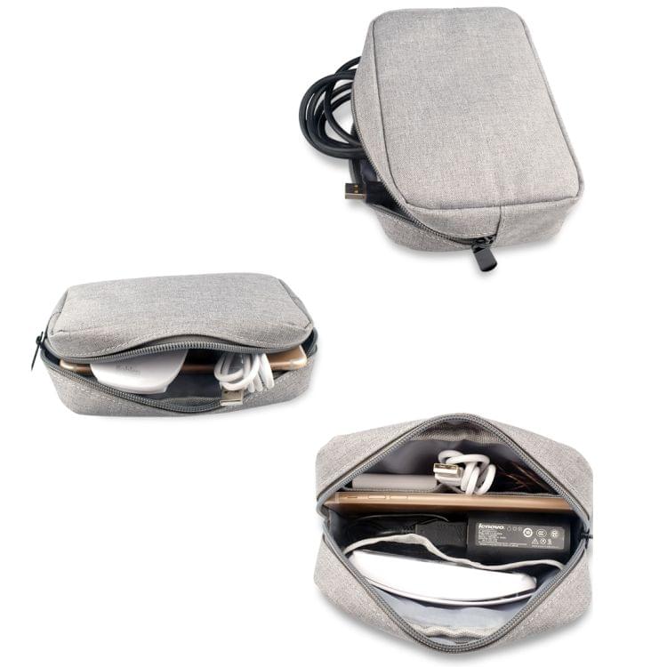 Simple Multi-functional Digital Device Travel Storage Bag for Phones, Power Bank, U-disk, Earphones, Data Cable and etc, Big Size: 23*11*5cm(Blue)