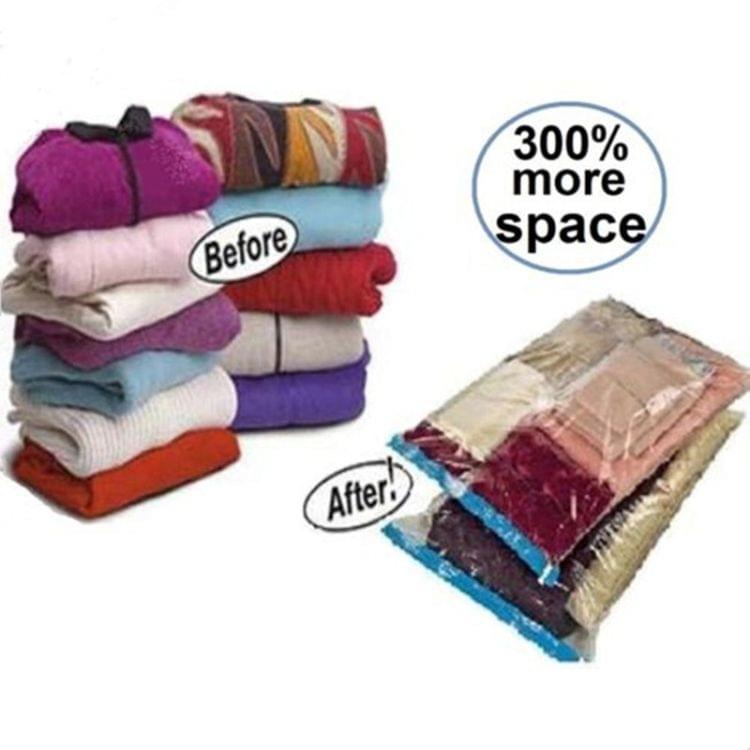 3 PCS Hot Vacuum Bag Storage Organizer Transparent Border Foldable Extra Large Seal Compressed Travel Saving Space Bags(40x60cm)