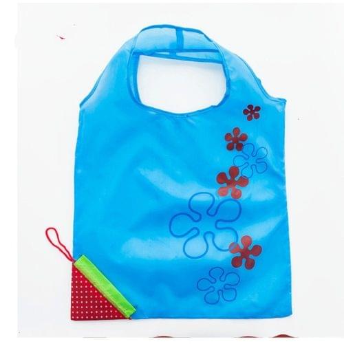 2 PCS Creative Strawberry Shopping Reusable Folding Reusable Grocery Shopping Bag(Blue)