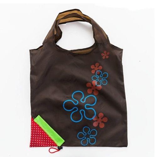 2 PCS Creative Strawberry Shopping Reusable Folding Reusable Grocery Shopping Bag(Brown)
