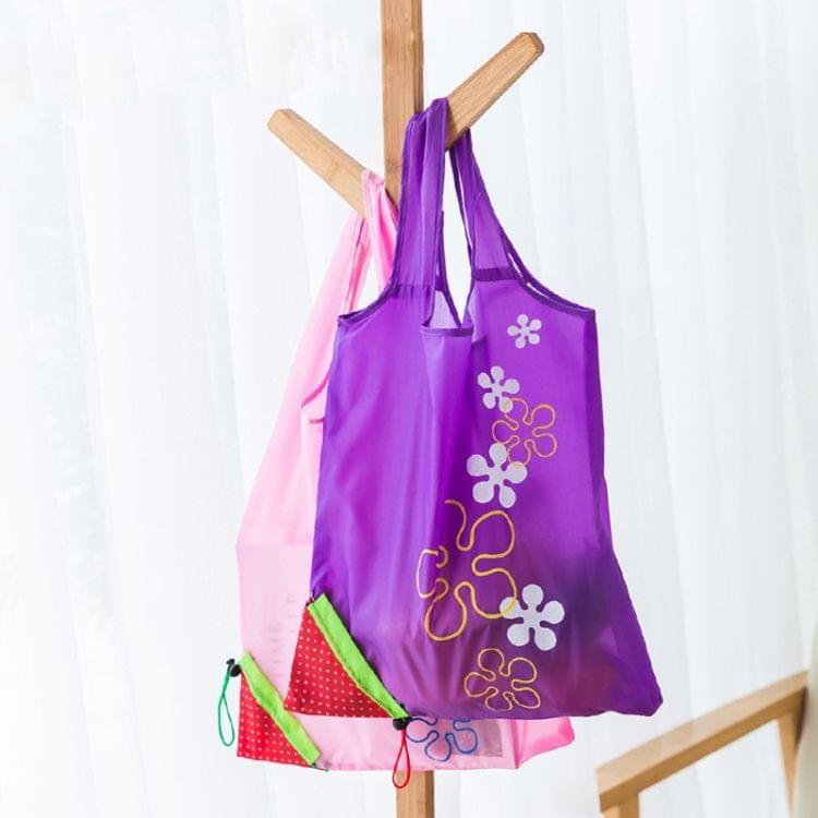 2 PCS Creative Strawberry Shopping Reusable Folding Reusable Grocery Shopping Bag(Brown)