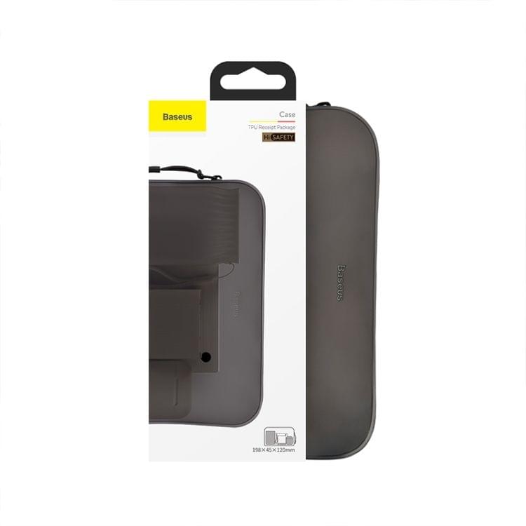 Baseus LBZL-A01 Self-supporting TPU Receipt Package Storage Bag, Size: 19.8x4.5x12cm (Black)