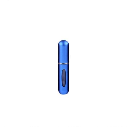 Portable Mini Aluminum Refillable Perfume Bottle Spray Empty Cosmetic Containers Atomizer, Capacity:5ml(Blue)