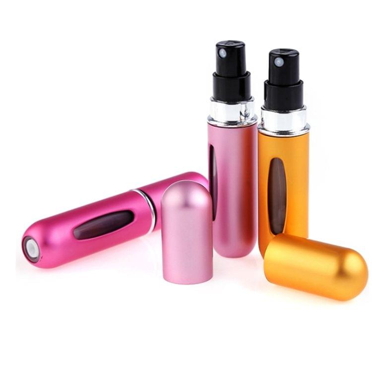 Portable Mini Aluminum Refillable Perfume Bottle Spray Empty Cosmetic Containers Atomizer, Capacity:5ml(Blue)