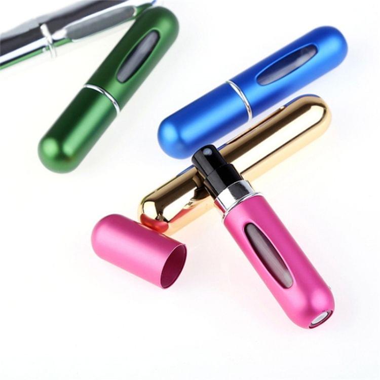 Portable Mini Aluminum Refillable Perfume Bottle Spray Empty Cosmetic Containers Atomizer, Capacity:5ml(Blue)