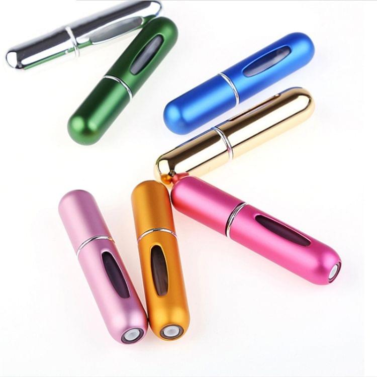 Portable Mini Aluminum Refillable Perfume Bottle Spray Empty Cosmetic Containers Atomizer, Capacity:5ml(Blue)