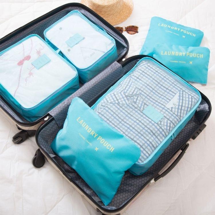 6 in 1 Outdoor Traveling / Household Clothing Storage Bag Included Six Pieces Suit(Red)