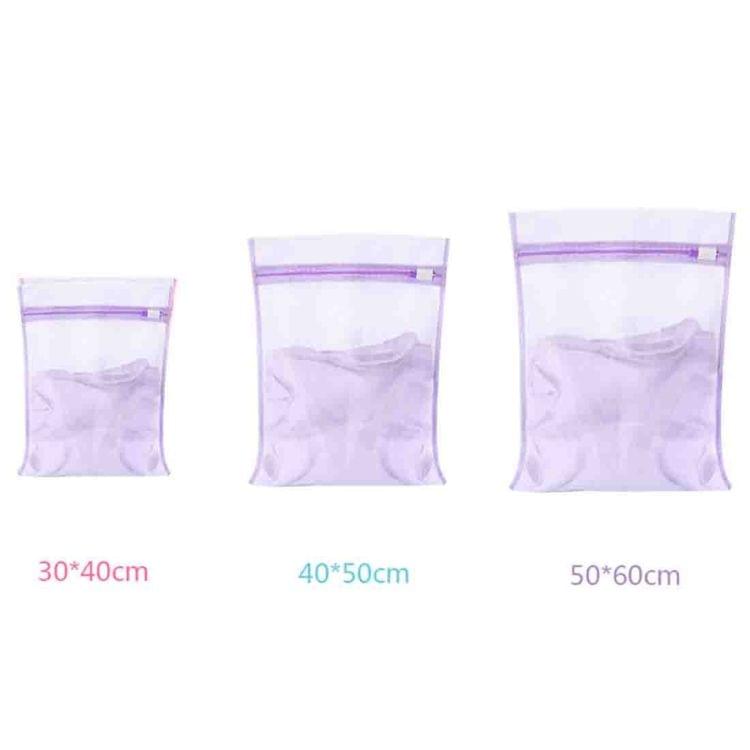 4 PCS Thickening Coarse Mesh Laundry Bag Suit Polyester Washing Mesh Bag, Size: S, 30*40cm (Purple)