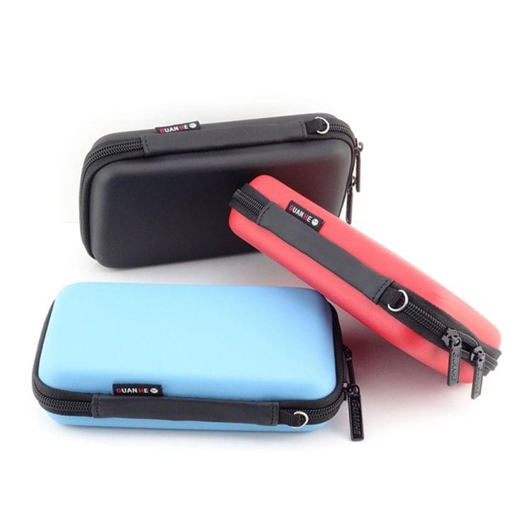 Portable Multi-function EVA Material Digital Device Travel Storage Bag for Phone / Power Bank / USB Disk / SD Disk / PSP Console, Internal Size: 16.5*9.5*3.8cm(Blue)