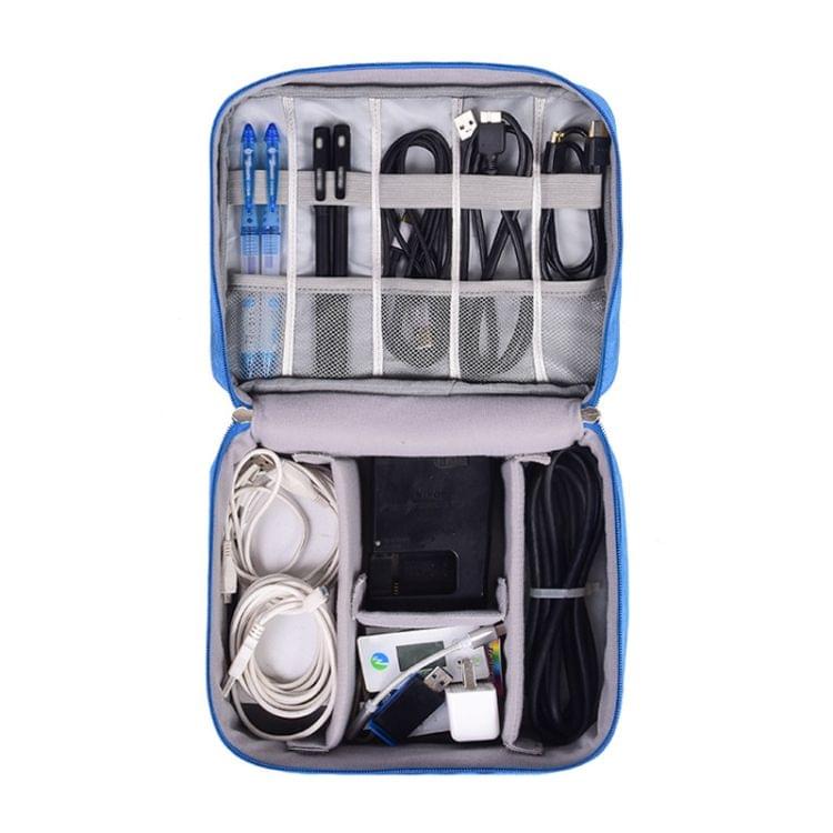Digital Cable Bag Men Portable Travel Gadgets Pouch Power Cord Charger Headset Organizer(Black)
