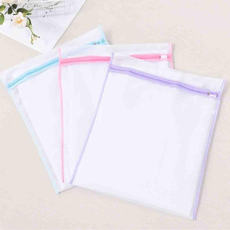 4 PCS Thickening Coarse Mesh Laundry Bag Suit Polyester Washing Mesh Bag, Size: L, 50*60cm (Pink)