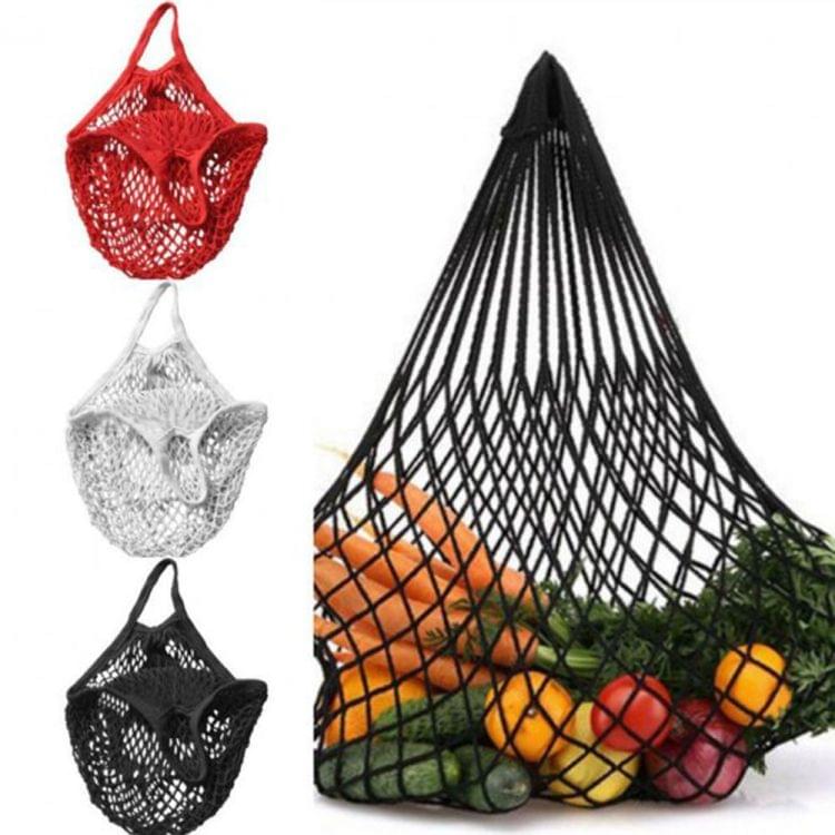 2 PCS Mesh Shopping Bag Reusable String Fruit Storage Handbag Totes Women Shopping Mesh Net Woven Bag Shop Grocery Tote Bag(White)