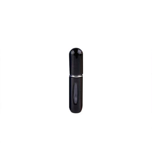 Portable Mini Aluminum Refillable Perfume Bottle Spray Empty Cosmetic Containers Atomizer, Capacity:5ml(Black)