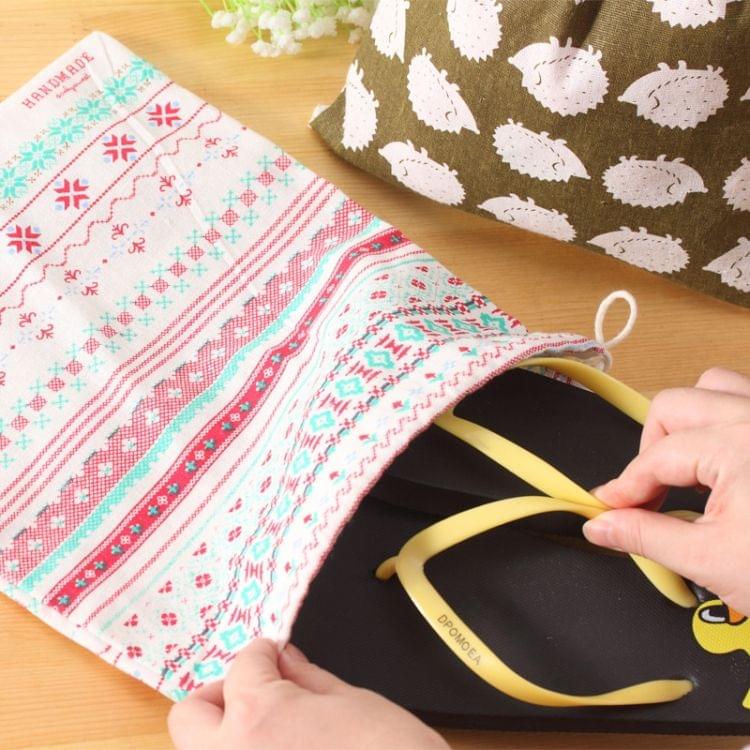 Reusable Shopping Bag Printing Unisex Foldable Cotton Drawstring Storage Bag, Size:L(Hedgehog)