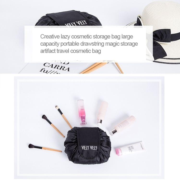 Portable Pulling Rope Travel Laziness Cosmetic Organizer Bag