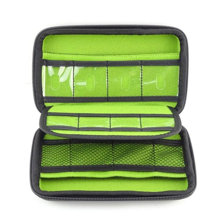 Portable Multi-function EVA Material Digital Device Travel Storage Bag for Phone / Power Bank / USB Disk / SD Disk / PSP Console, Internal Size: 16.5*9.5*3.8cm(Red)