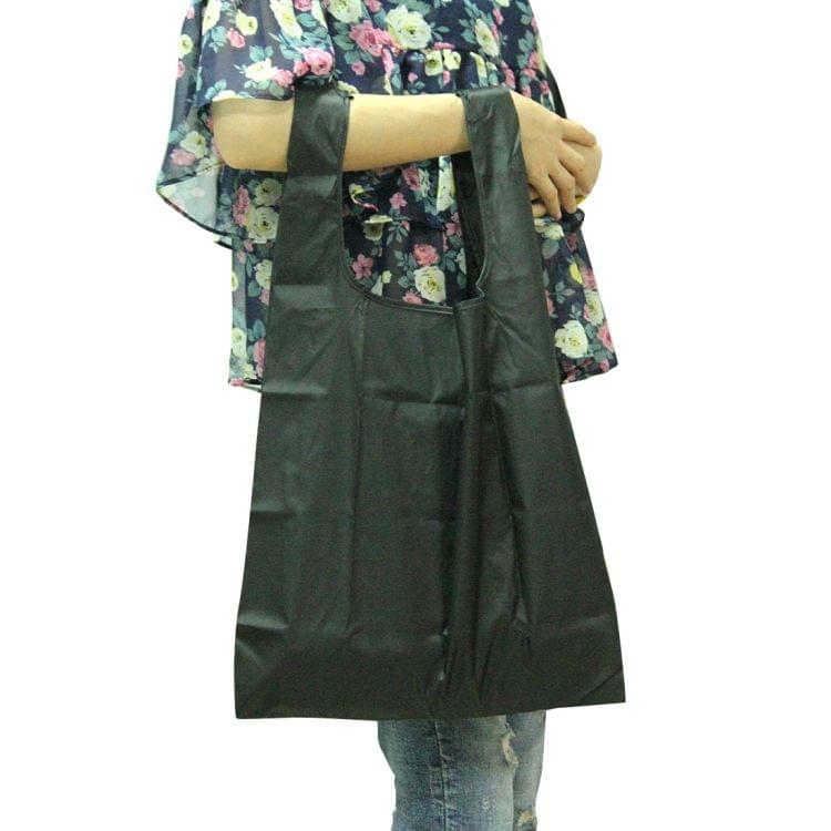 Ripstop Nylon Reusable Grocery Shopping Bag Foldable Travel Pouch(Black)