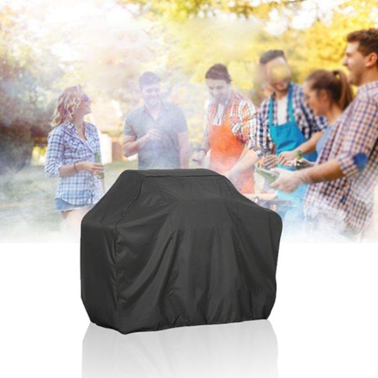 Outdoor Anti-UV Waterproof Dust-proof 210D Oxford Cloth BBQ Square Protective Bag Charcoal Barbeque Grill Cover, Size: 170x61x117cm (Black)