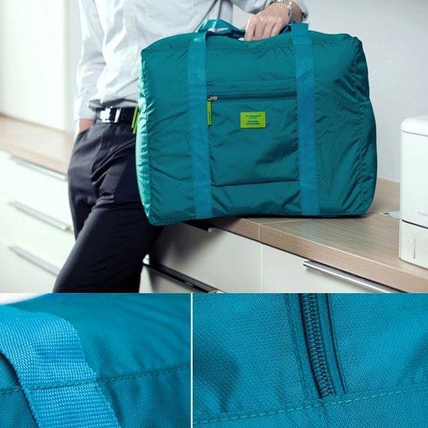Embellish Multi-functional Portable Waterproof  Large Capacity Nylon Foldable Pouch Storage Bag for Travel, Size: 44cm x 35cm x 19cm(Green)