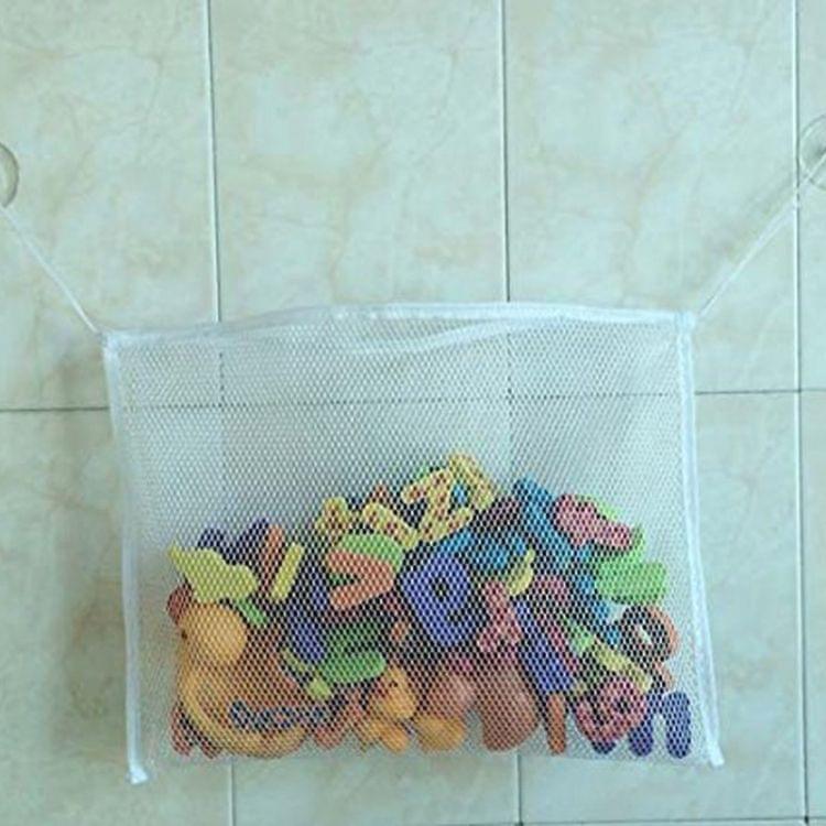 2 PCS Bathroom Baby Kid Storage Toy Hanging Organizer with Suction(35X45cm)