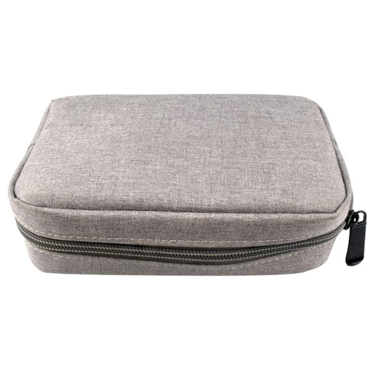 Simple Multi-functional Digital Device Travel Storage Bag for Phones, Power Bank, U-disk, Earphones, Data Cable and etc, Big Size: 23*11*5cm(Grey)