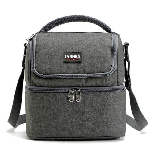 Outdoor Travel Lunch Bag Aluminum Film Insulation Bag Picnic Bag(Gray)