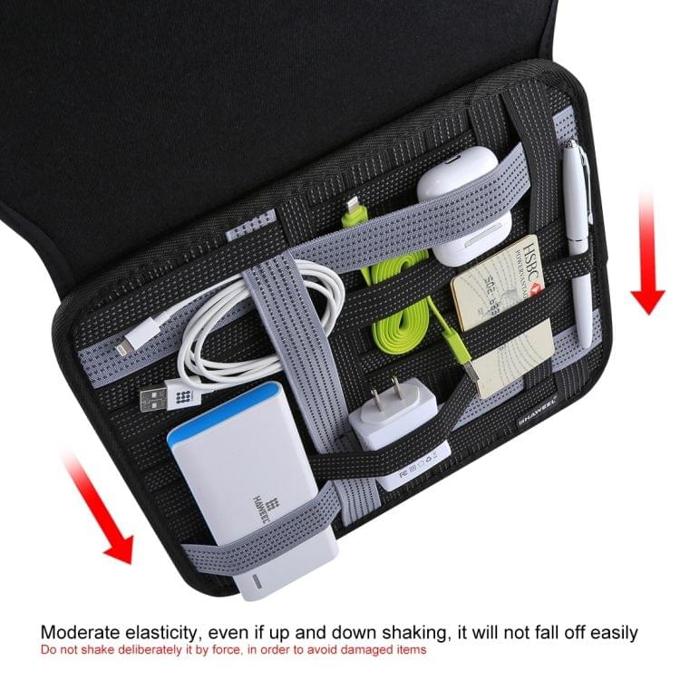 HAWEEL 10 inch Tablet Wrap Organizer Neoprene Digital Storage Pocket Bag(Black)