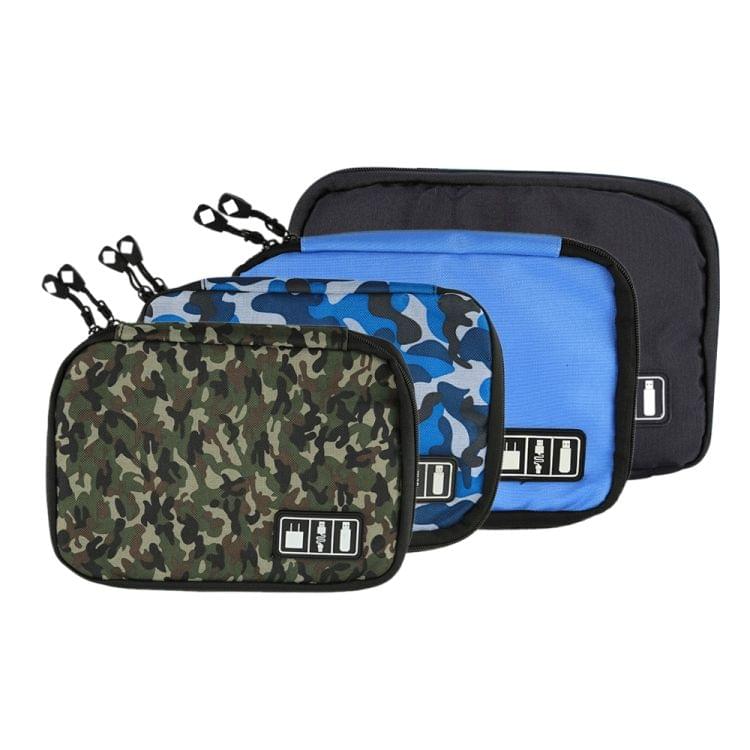 Portable Travel Organizer Storage Collection Bag Case Pouch Digital Gadget Electronic Accessories, Size: 25.7*18.5*1.2cm(Black)
